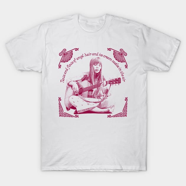 Joni Mitchell // Retro 1970s Style Fan Art Design T-Shirt by DankFutura